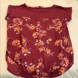 Rewind Red Cap Sleeve Relaxed Blouse